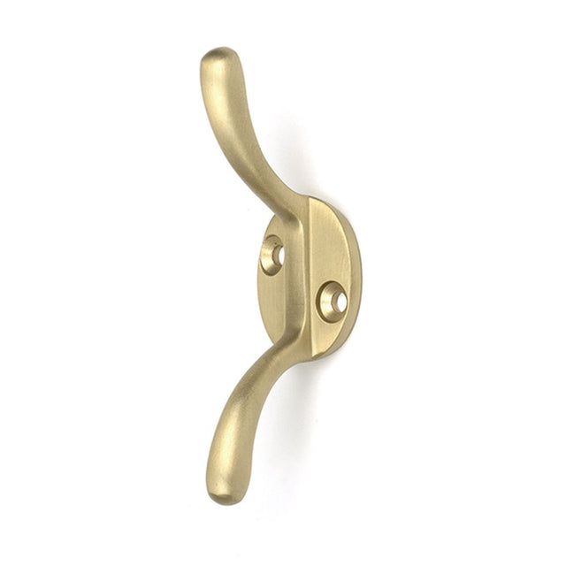 High quality images of the From The Anvil - Satin Brass Newbury Cleat Hook | Sku. Anvil-52253 | available to order from Trade Door Handles, quick delivery at discounted prices.