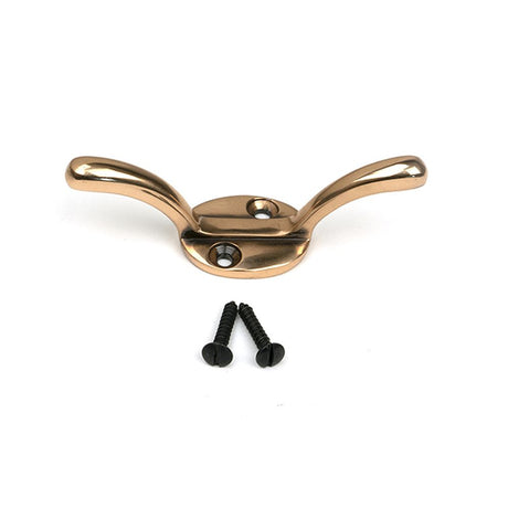 High quality images of the From The Anvil - Polished Bronze Newbury Cleat Hook | Sku. Anvil-52256 | available to order from Trade Door Handles, quick delivery at discounted prices.