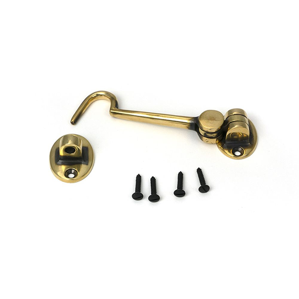 High quality images of the From The Anvil - Aged Brass 4" Cabin Hook | Sku. Anvil-52258 | available to order from Trade Door Handles, quick delivery at discounted prices.