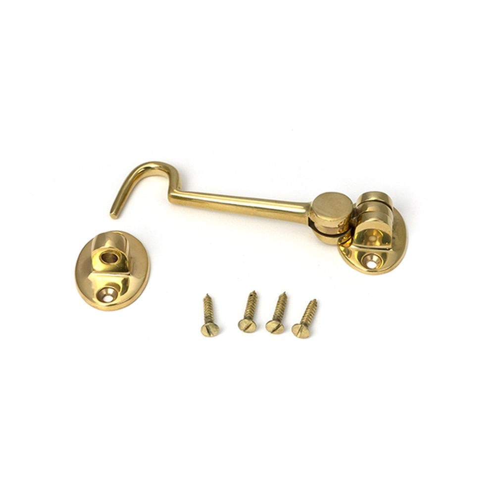 High quality images of the From The Anvil - Polished Brass 4" Cabin Hook | Sku. Anvil-52259 | available to order from Trade Door Handles, quick delivery at discounted prices.