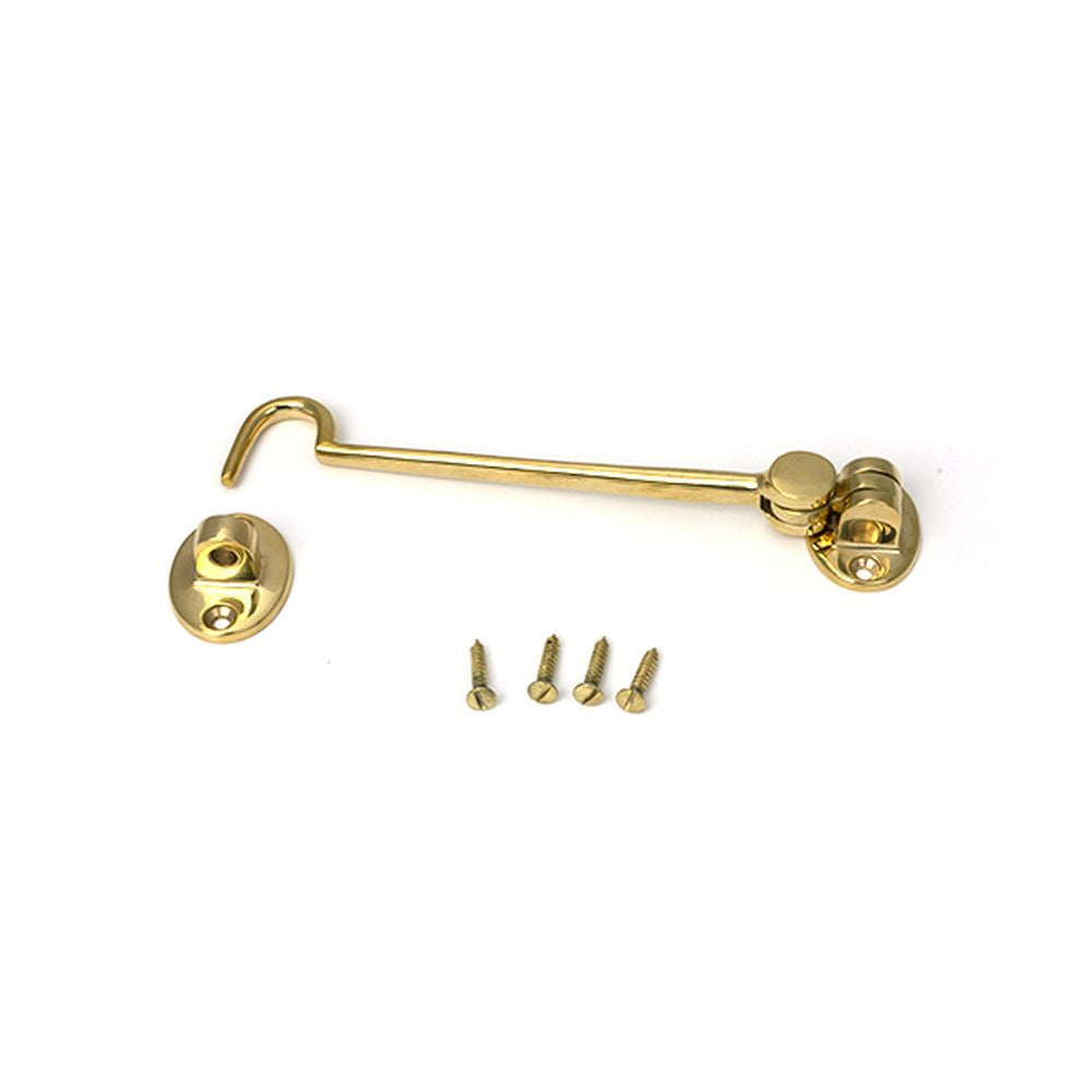 High quality images of the From The Anvil - Polished Brass 6" Cabin Hook | Sku. Anvil-52266 | available to order from Trade Door Handles, quick delivery at discounted prices.