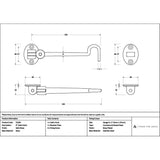 High quality images of the From The Anvil - Satin Brass 6" Cabin Hook | Sku. Anvil-52269 | available to order from Trade Door Handles, quick delivery at discounted prices.