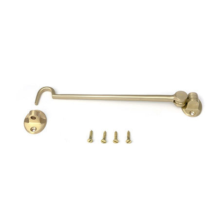 High quality images of the From The Anvil - Satin Brass 8" Cabin Hook | Sku. Anvil-52276 | available to order from Trade Door Handles, quick delivery at discounted prices.