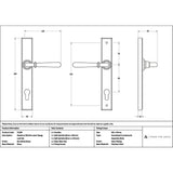 High quality images of the From The Anvil - Burnished Brass Newbury Slimline Lever Espag. Lock Set | Sku. Anvil-52285 | available to order from Trade Door Handles, quick delivery at discounted prices.