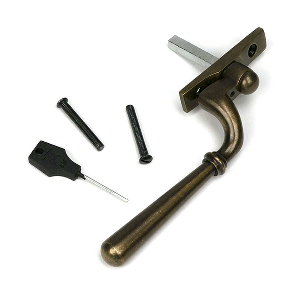 High quality images of the From The Anvil - Burnished Brass Newbury Espag - RH | Sku. Anvil-52286 | available to order from Trade Door Handles, quick delivery at discounted prices.