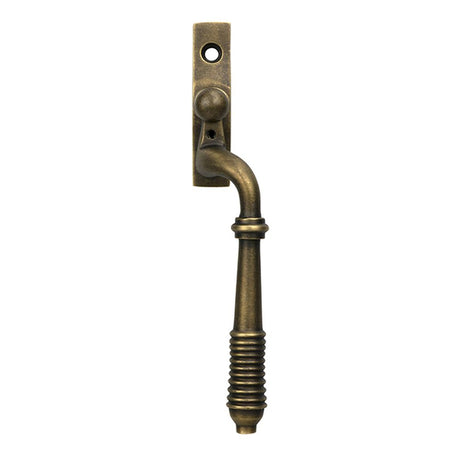 High quality images of the From The Anvil - Burnished Brass Reeded Espag - RH | Sku. Anvil-52307 | available to order from Trade Door Handles, quick delivery at discounted prices.