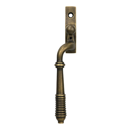 High quality images of the From The Anvil - Burnished Brass Reeded Espag - LH | Sku. Anvil-52308 | available to order from Trade Door Handles, quick delivery at discounted prices.