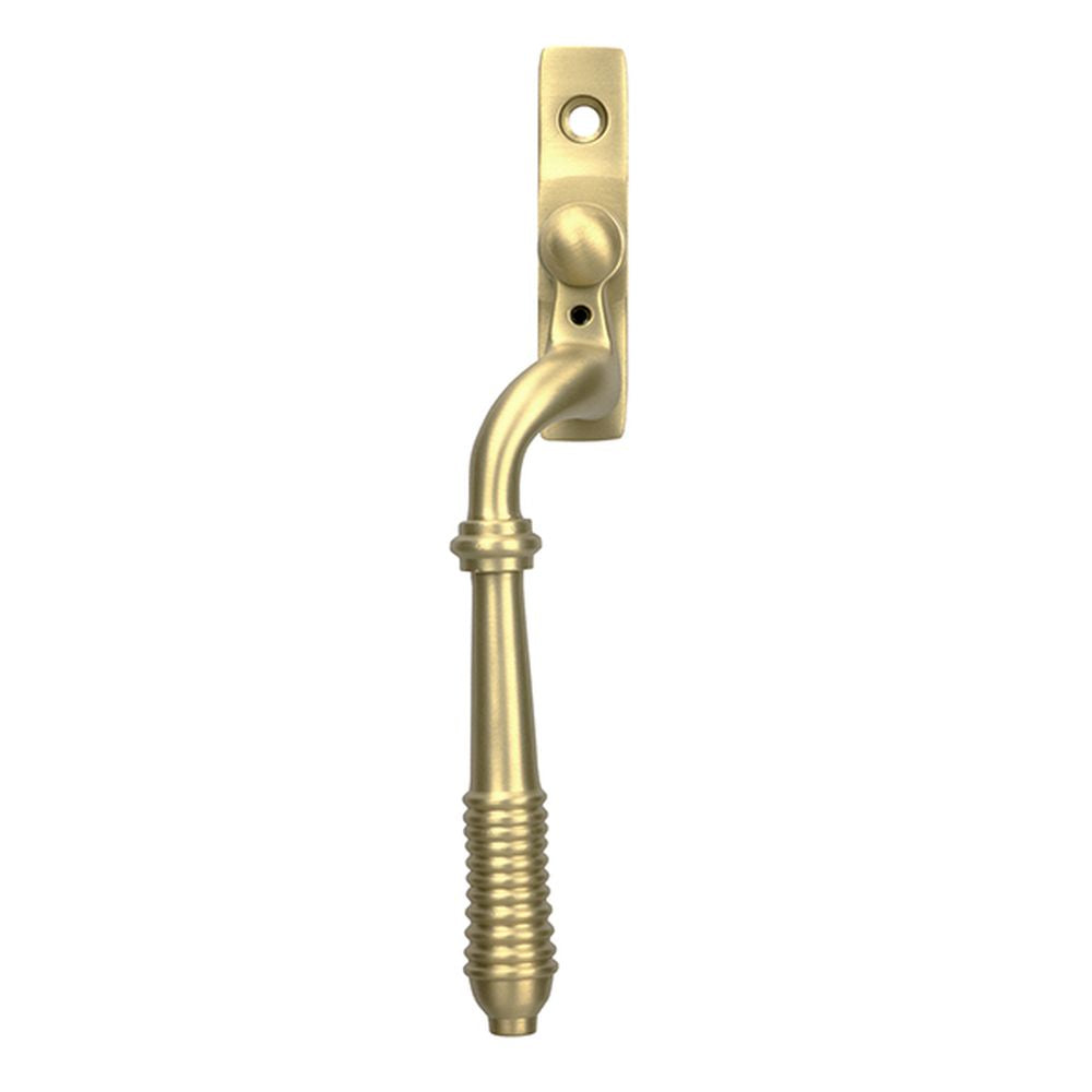 High quality images of the From The Anvil - Satin Brass Reeded Espag - LH | Sku. Anvil-52310 | available to order from Trade Door Handles, quick delivery at discounted prices.