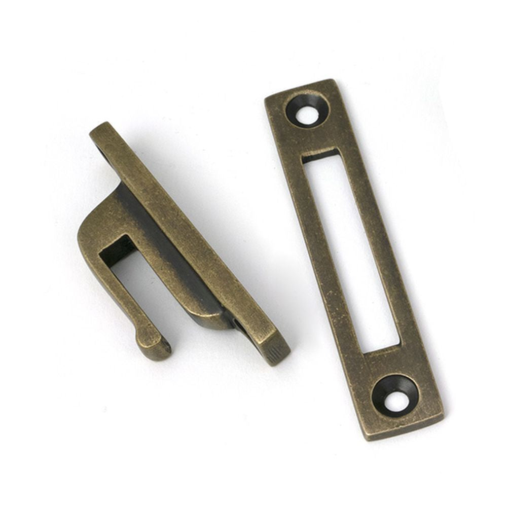 High quality images of the From The Anvil - Burnished Brass Locking Newbury Fastener | Sku. Anvil-52313 | available to order from Trade Door Handles, quick delivery at discounted prices.