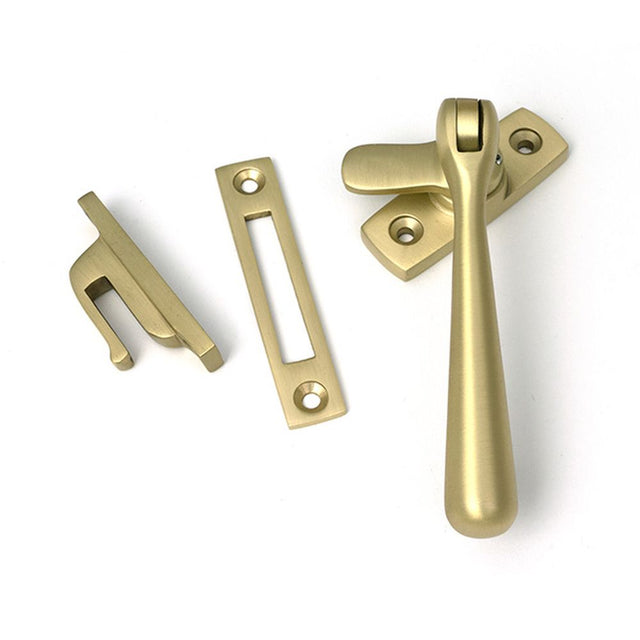 High quality images of the From The Anvil - Satin Brass Locking Newbury Fastener | Sku. Anvil-52314 | available to order from Trade Door Handles, quick delivery at discounted prices.