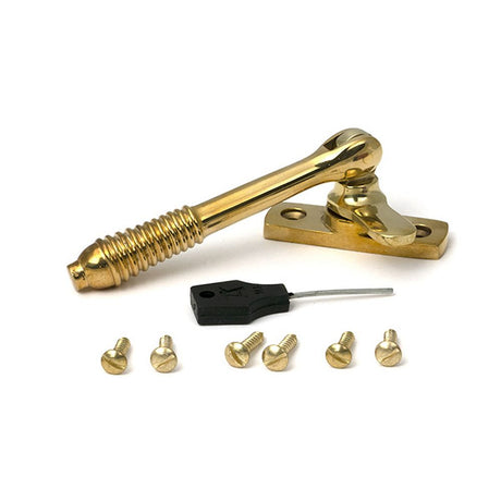 High quality images of the From The Anvil - Polished Brass Locking Reeded Fastener | Sku. Anvil-52317 | available to order from Trade Door Handles, quick delivery at discounted prices.