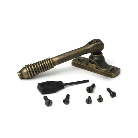 High quality images of the From The Anvil - Burnished Brass Locking Reeded Fastener | Sku. Anvil-52318 | available to order from Trade Door Handles, quick delivery at discounted prices.