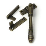 High quality images of the From The Anvil - Burnished Brass Night-Vent Locking Reeded Fastener | Sku. Anvil-52321 | available to order from Trade Door Handles, quick delivery at discounted prices.