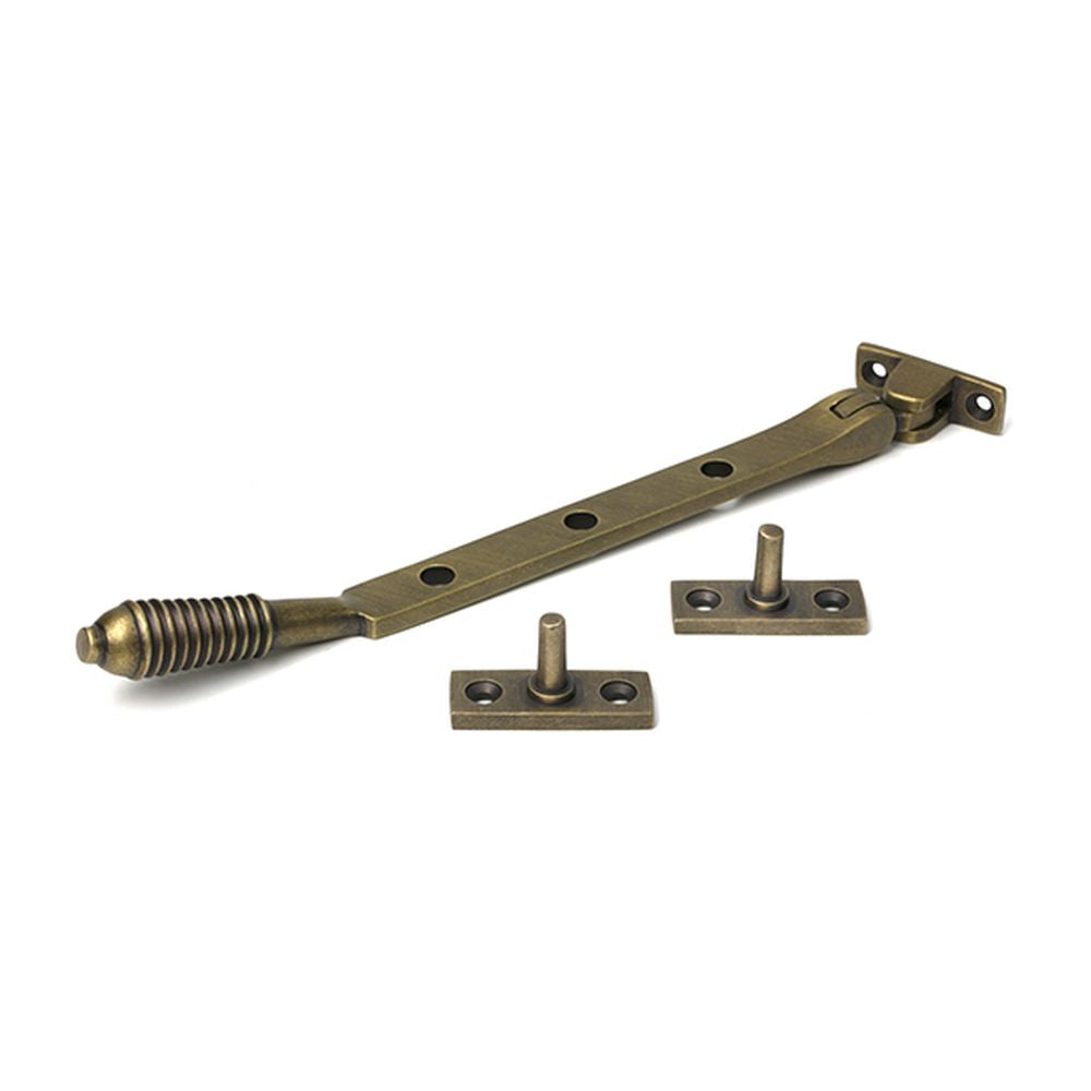High quality images of the From The Anvil - Burnished Brass 8" Reeded Stay | Sku. Anvil-52329 | available to order from Trade Door Handles, quick delivery at discounted prices.