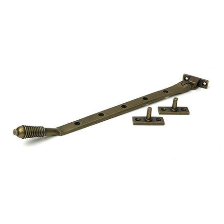 High quality images of the From The Anvil - Burnished Brass 12" Reeded Stay | Sku. Anvil-52331 | available to order from Trade Door Handles, quick delivery at discounted prices.
