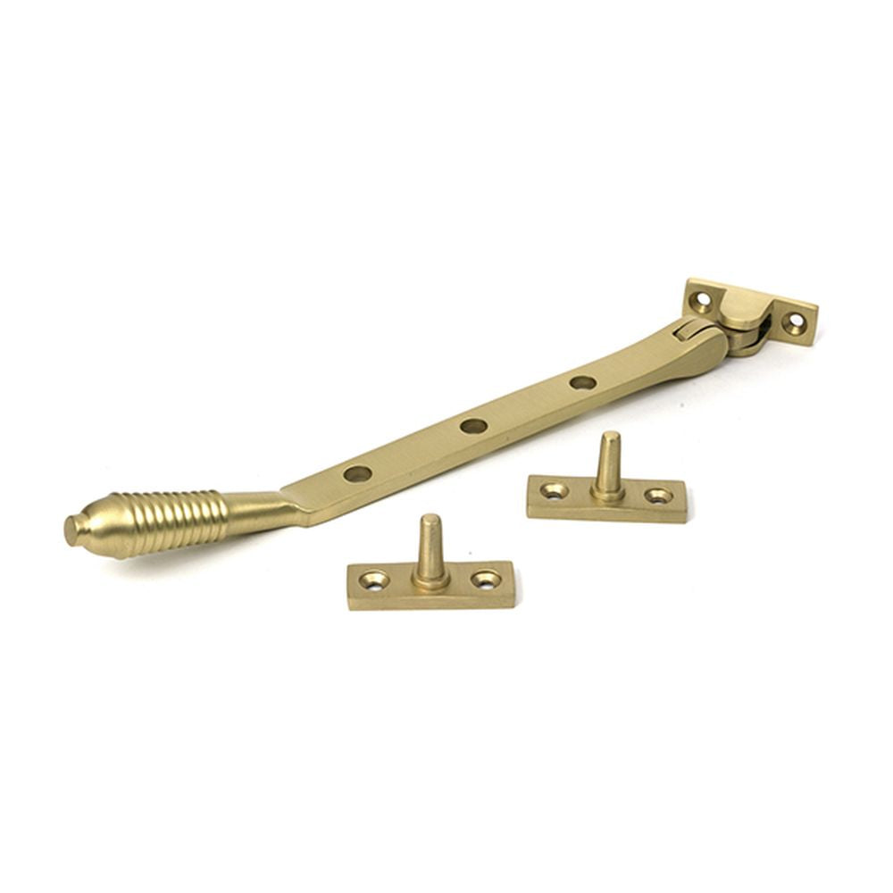 High quality images of the From The Anvil - Satin Brass 8" Reeded Stay | Sku. Anvil-52332 | available to order from Trade Door Handles, quick delivery at discounted prices.