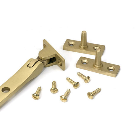 High quality images of the From The Anvil - Satin Brass 10" Reeded Stay | Sku. Anvil-52333 | available to order from Trade Door Handles, quick delivery at discounted prices.