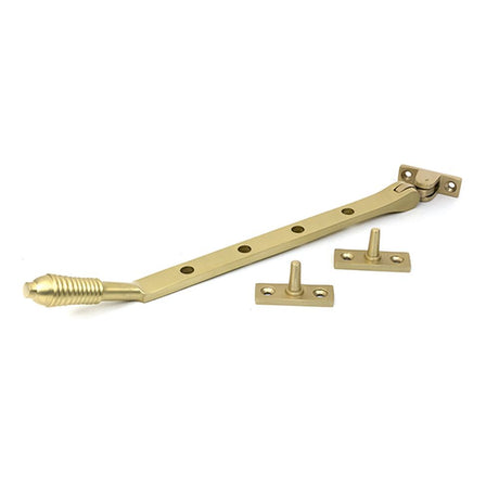 High quality images of the From The Anvil - Satin Brass 10" Reeded Stay | Sku. Anvil-52333 | available to order from Trade Door Handles, quick delivery at discounted prices.