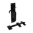 This is an image of Timco - Suffolk Latch - Heavy Duty - Black 219 x 50mm (1 Each Plain Bag) 523369