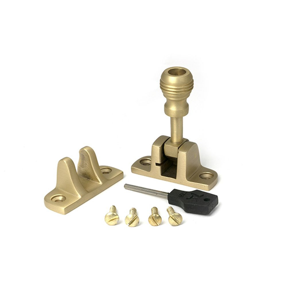 High quality images of the From The Anvil - Satin Brass Prestbury Brighton Fastener (Radiused) | Sku. Anvil-52346 | available to order from Trade Door Handles, quick delivery at discounted prices.