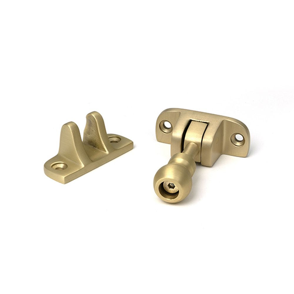 High quality images of the From The Anvil - Satin Brass Mushroom Brighton Fastener (Radiused) | Sku. Anvil-52348 | available to order from Trade Door Handles, quick delivery at discounted prices.