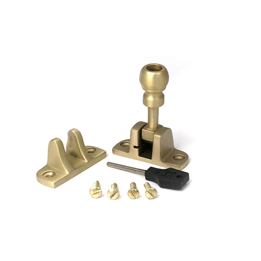High quality images of the From The Anvil - Satin Brass Mushroom Brighton Fastener (Radiused) | Sku. Anvil-52348 | available to order from Trade Door Handles, quick delivery at discounted prices.