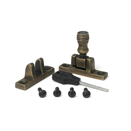 High quality images of the From The Anvil - Burnished Brass Prestbury Brighton Fastener - Narrow (Square) | Sku. Anvil-52350 | available to order from Trade Door Handles, quick delivery at discounted prices.