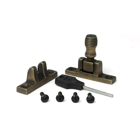 High quality images of the From The Anvil - Burnished Brass Beehive Brighton Fastener - Narrow (Square) | Sku. Anvil-52351 | available to order from Trade Door Handles, quick delivery at discounted prices.