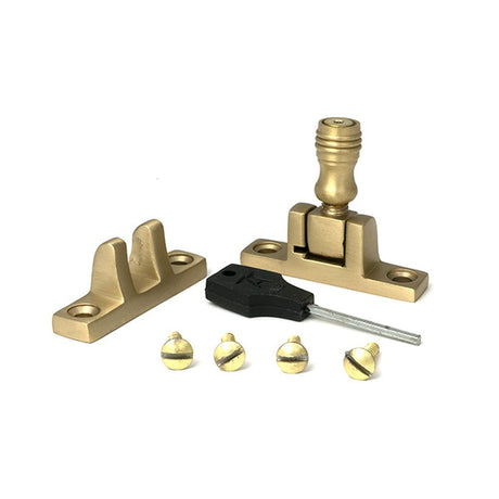 High quality images of the From The Anvil - Satin Brass Prestbury Brighton Fastener - Narrow (Square) | Sku. Anvil-52354 | available to order from Trade Door Handles, quick delivery at discounted prices.