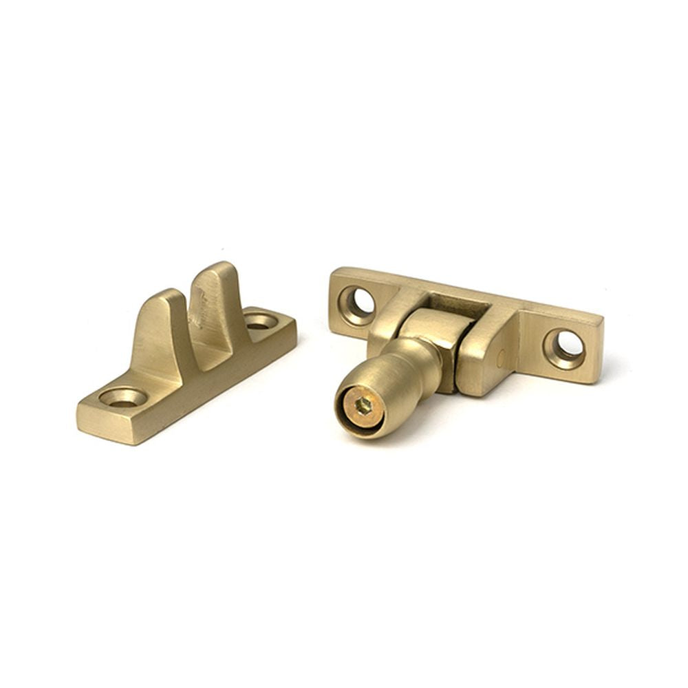 High quality images of the From The Anvil - Satin Brass Mushroom Brighton Fastener - Narrow (Square) | Sku. Anvil-52356 | available to order from Trade Door Handles, quick delivery at discounted prices.