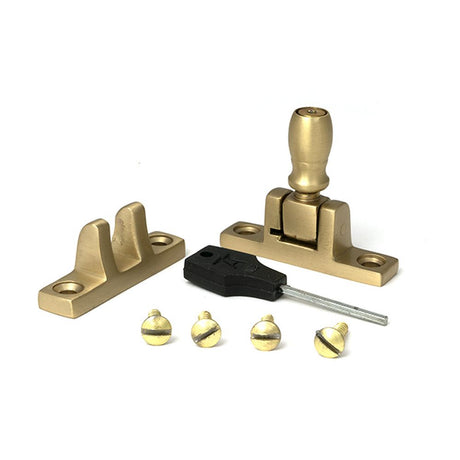High quality images of the From The Anvil - Satin Brass Mushroom Brighton Fastener - Narrow (Square) | Sku. Anvil-52356 | available to order from Trade Door Handles, quick delivery at discounted prices.