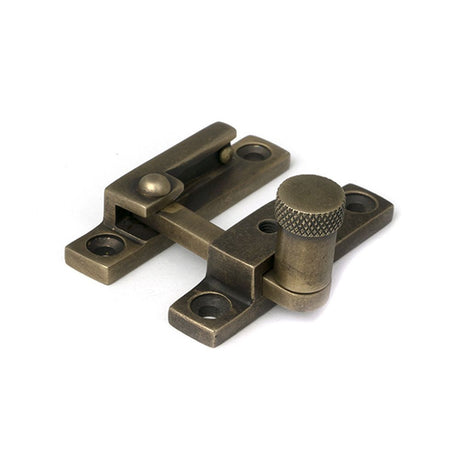 High quality images of the From The Anvil - Burnished Brass Brompton Quadrant Fastener - Narrow | Sku. Anvil-52357 | available to order from Trade Door Handles, quick delivery at discounted prices.