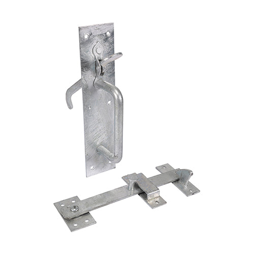 This is an image of Timco - Suffolk Latch - Heavy Duty - Hot Dipped Galvanised 219 x 50mm (1 Each Plain Bag) 523585
