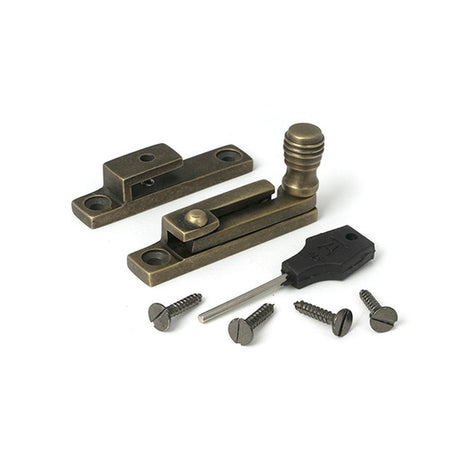 High quality images of the From The Anvil - Burnished Brass Prestbury Quadrant Fastener - Narrow | Sku. Anvil-52358 | available to order from Trade Door Handles, quick delivery at discounted prices.