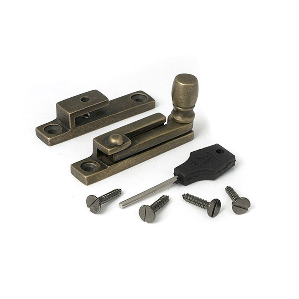 High quality images of the From The Anvil - Burnished Brass Mushroom Quadrant Fastener - Narrow | Sku. Anvil-52360 | available to order from Trade Door Handles, quick delivery at discounted prices.