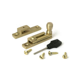High quality images of the From The Anvil - Satin Brass Prestbury Quadrant Fastener - Narrow | Sku. Anvil-52362 | available to order from Trade Door Handles, quick delivery at discounted prices.