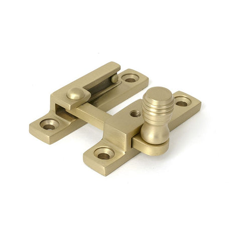 High quality images of the From The Anvil - Satin Brass Prestbury Quadrant Fastener - Narrow | Sku. Anvil-52362 | available to order from Trade Door Handles, quick delivery at discounted prices.