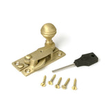 High quality images of the From The Anvil - Satin Brass Prestbury Sash Hook Fastener | Sku. Anvil-52368 | available to order from Trade Door Handles, quick delivery at discounted prices.