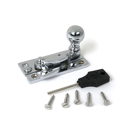 High quality images of the From The Anvil - Polished Chrome Sash Hook Fastener | Sku. Anvil-52372 | available to order from Trade Door Handles, quick delivery at discounted prices.