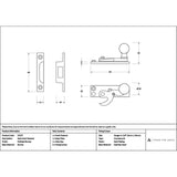 High quality images of the From The Anvil - Polished Bronze Sash Hook Fastener | Sku. Anvil-52375 | available to order from Trade Door Handles, quick delivery at discounted prices.