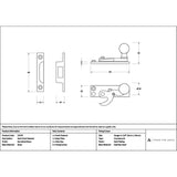 High quality images of the From The Anvil - Burnished Brass Sash Hook Fastener | Sku. Anvil-52376 | available to order from Trade Door Handles, quick delivery at discounted prices.