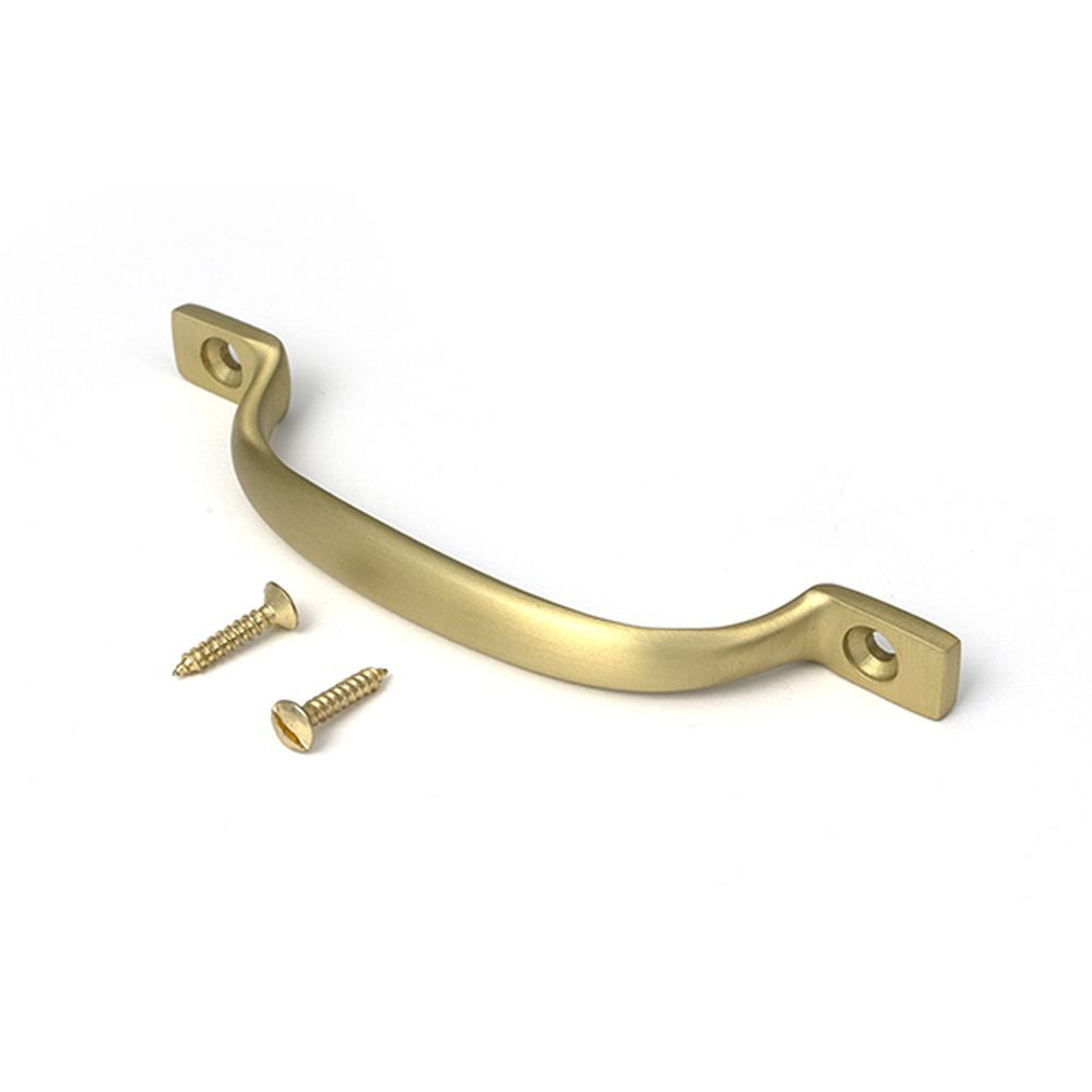 High quality images of the From The Anvil - Satin Brass Slim Sash Pull | Sku. Anvil-52385 | available to order from Trade Door Handles, quick delivery at discounted prices.