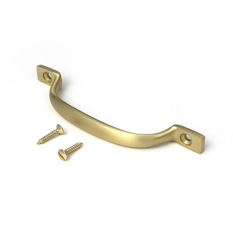 High quality images of the From The Anvil - Satin Brass Slim Sash Pull | Sku. Anvil-52385 | available to order from Trade Door Handles, quick delivery at discounted prices.