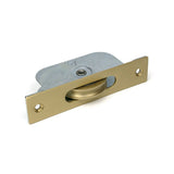 High quality images of the From The Anvil - Satin Brass Square Ended Sash Pulley 75kg | Sku. Anvil-52387 | available to order from Trade Door Handles, quick delivery at discounted prices.