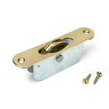 High quality images of the From The Anvil - Polished Brass Radiused Sash Pulley 75kg | Sku. Anvil-52389 | available to order from Trade Door Handles, quick delivery at discounted prices.