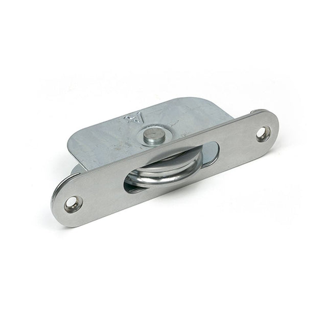 High quality images of the From The Anvil - Satin Chrome Radiused Sash Pulley 75kg | Sku. Anvil-52390 | available to order from Trade Door Handles, quick delivery at discounted prices.