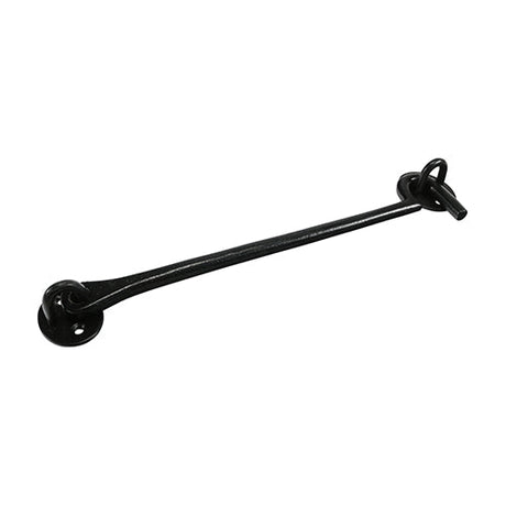 This is an image of Timco - Cabin Hooks - Black 10" (1 Each Plain Bag) 523957