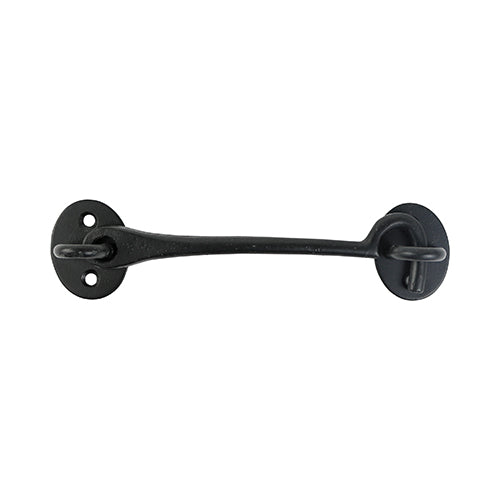 This is an image of Timco - Cabin Hooks - Black 6" (1 Each Plain Bag) 523963