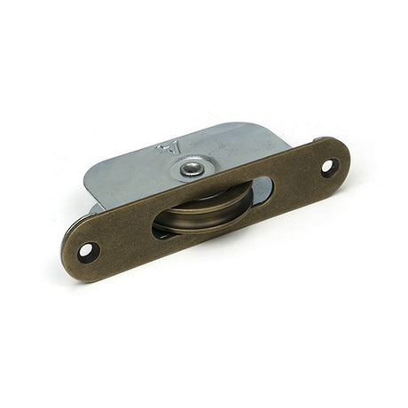 High quality images of the From The Anvil - Burnished Brass Radiused Sash Pulley 75kg | Sku. Anvil-52397 | available to order from Trade Door Handles, quick delivery at discounted prices.