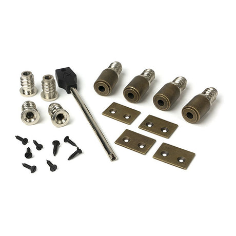 High quality images of the From The Anvil - Burnished Brass Secure Stops (Pack of 4) | Sku. Anvil-52402 | available to order from Trade Door Handles, quick delivery at discounted prices.